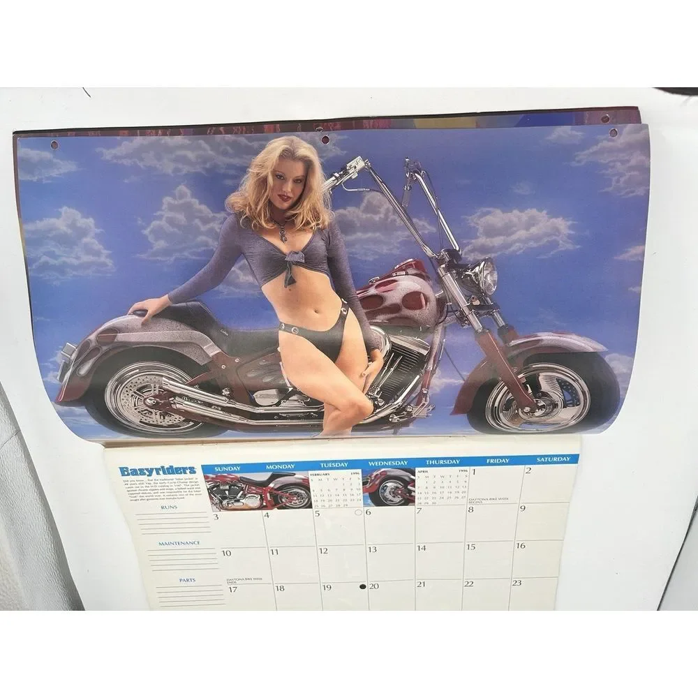 1996 Easyriders Swimsuit Calendar  - Great Condition‎ Fun Bikini Photos - Glossy